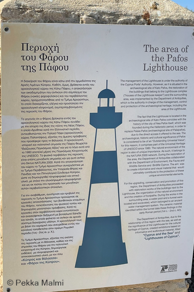 Pafoksen majakan opastaulu